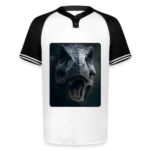 T Rex Cinematic Close-Up Design - Augusta Sportswear Men's Cutter Henley Jersey