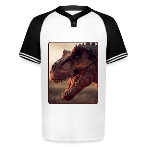 T Rex Roaring Close-Up Design - Augusta Sportswear Men's Cutter Henley Jersey