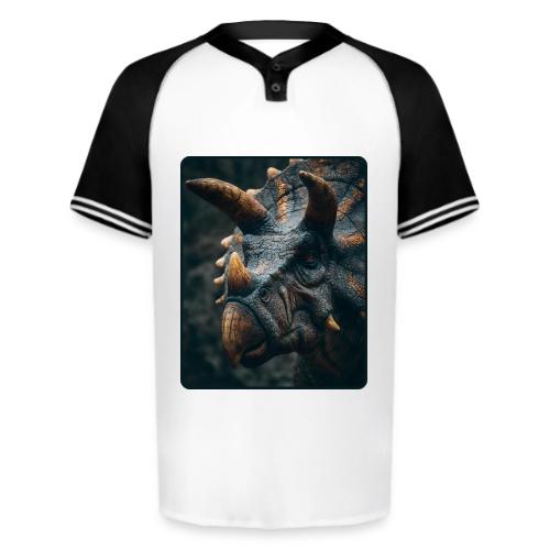 Triceratops Detailed Portrait Design - Augusta Sportswear Men's Cutter Henley Jersey