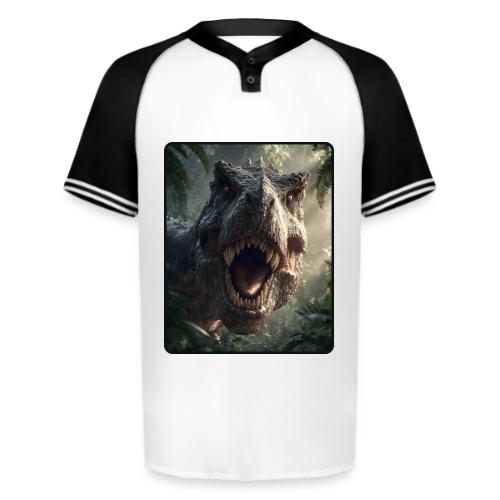 T Rex Jungle Roar Design - Augusta Sportswear Men's Cutter Henley Jersey