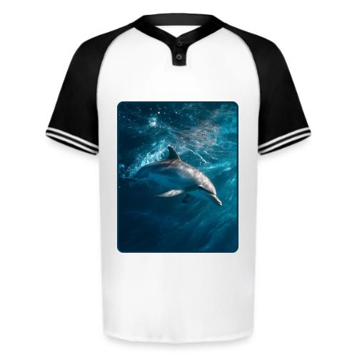 Dolphin Sunlit Ocean Serenity Design - Augusta Sportswear Men's Cutter Henley Jersey