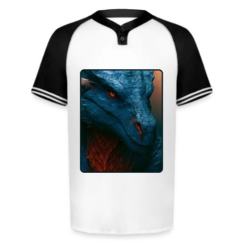 Turquoise Dragon Fire Eye Design - Augusta Sportswear Men's Cutter Henley Jersey