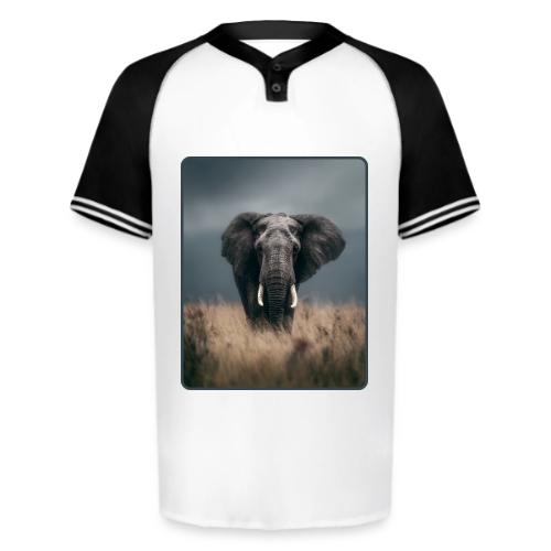 Majestic African Elephant Portrait Design - Augusta Sportswear Men's Cutter Henley Jersey