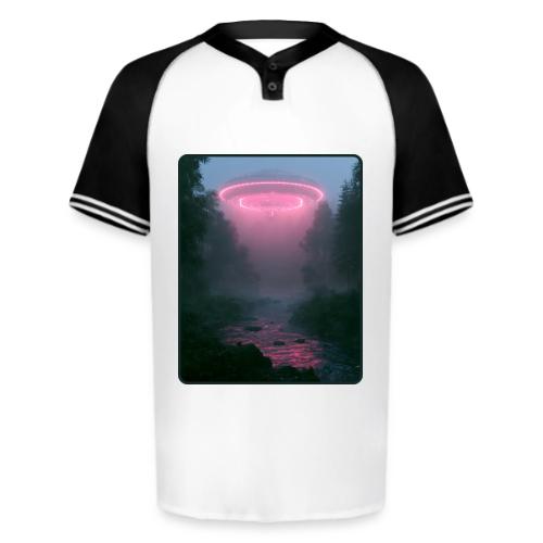 Neon UFO Forest River Design - Augusta Sportswear Men's Cutter Henley Jersey