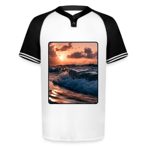 Golden Sunset Ocean Wave - Augusta Sportswear Men's Cutter Henley Jersey