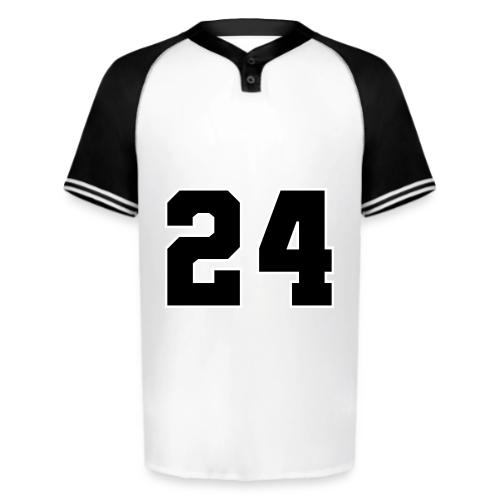 Varsity Number 24 College Font - Augusta Sportswear Men's Cutter Henley Jersey