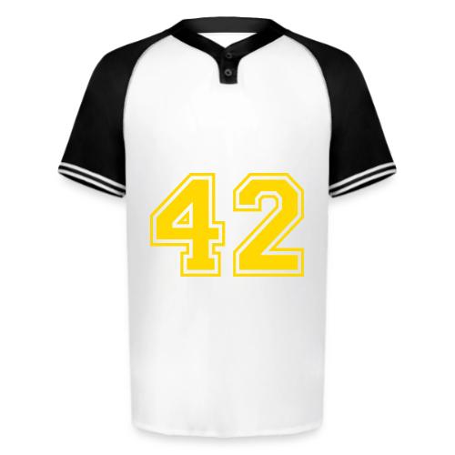 Number 42 in a classic athletic collegiate font - Augusta Sportswear Men's Cutter Henley Jersey