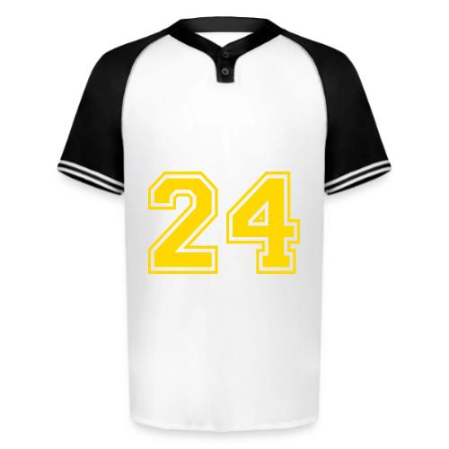 Number 24 in a classic athletic collegiate font - Augusta Sportswear Men's Cutter Henley Jersey