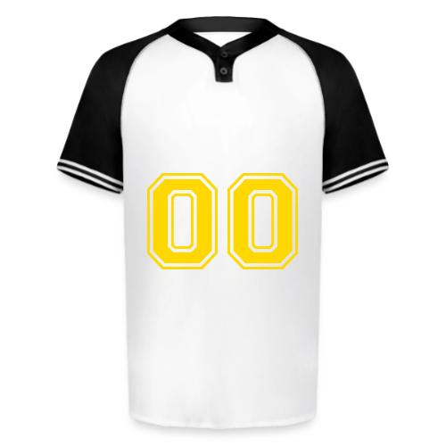 Number 00 in a classic athletic collegiate font - Augusta Sportswear Men's Cutter Henley Jersey