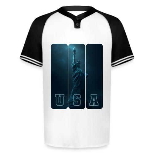 Neon Liberty USA Triptych - Augusta Sportswear Men's Cutter Henley Jersey