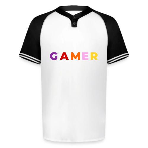 Multicolor GAMER Typography Design - Augusta Sportswear Men's Cutter Henley Jersey
