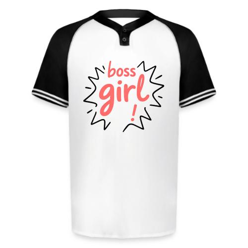 Boss Girl Bold Feminist Statement - Augusta Sportswear Men's Cutter Henley Jersey