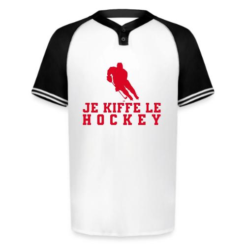 I love hockey - Augusta Sportswear Men's Cutter Henley Jersey