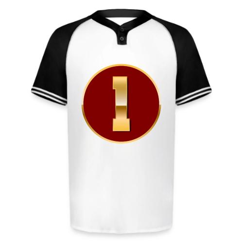 Number 1 in Gold Varsity Font - Augusta Sportswear Men's Cutter Henley Jersey