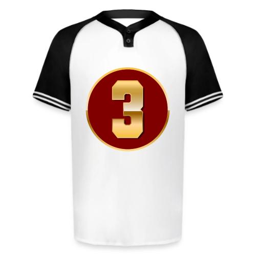Number 3 in Gold Varsity Font - Augusta Sportswear Men's Cutter Henley Jersey