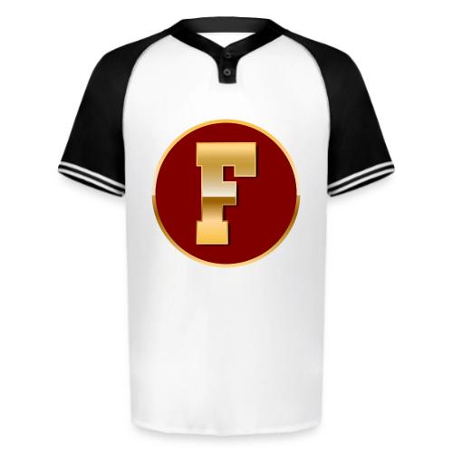 Letter F – Capital Varsity Alphabet Monogram - Augusta Sportswear Men's Cutter Henley Jersey