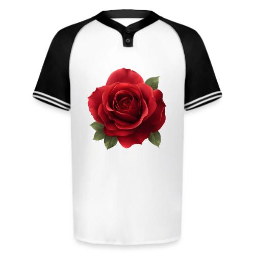 Rose: Crimson Bloom Elegance - Augusta Sportswear Men's Cutter Henley Jersey