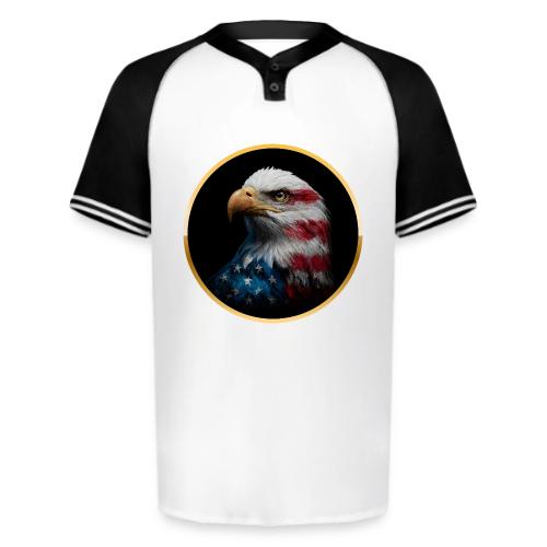 USA: Liberty Emblem - Augusta Sportswear Men's Cutter Henley Jersey