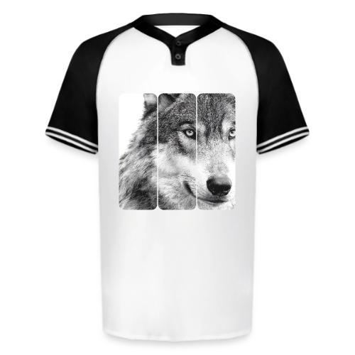 Wolf Face Triptych: Silent Alpha - Augusta Sportswear Men's Cutter Henley Jersey