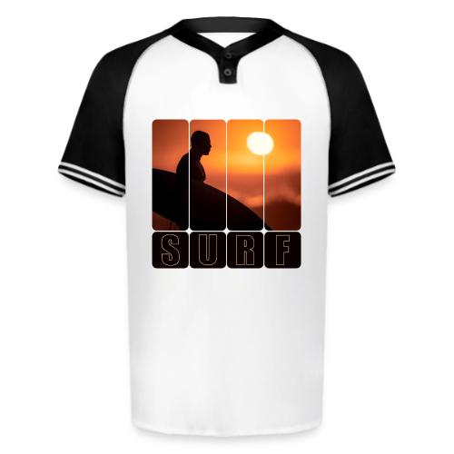 Surfing: Sunset Surf Panels - Augusta Sportswear Men's Cutter Henley Jersey