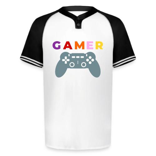 Colorful Gamer Controller Graphic - Augusta Sportswear Men's Cutter Henley Jersey
