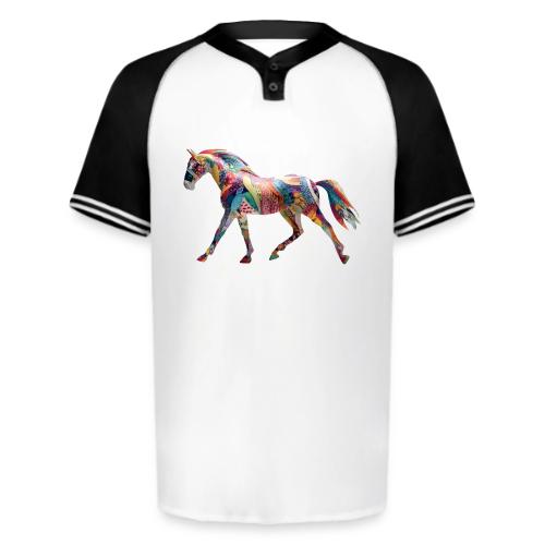 Colorful Abstract Horse Art Design - Augusta Sportswear Men's Cutter Henley Jersey