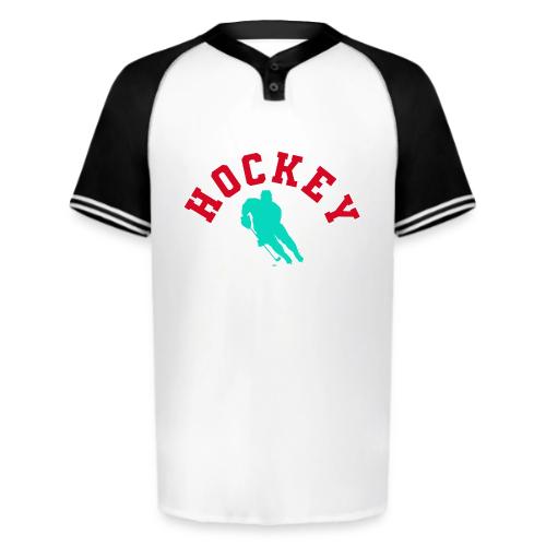 Hockey Player Silhouette - Augusta Sportswear Men's Cutter Henley Jersey