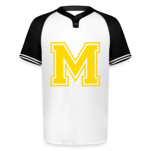 Letter M – Capital Athletic Alphabet Monogram - Augusta Sportswear Men's Cutter Henley Jersey