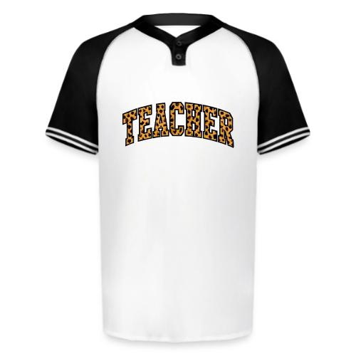 Leopard Print Teacher Typography - Augusta Sportswear Men's Cutter Henley Jersey
