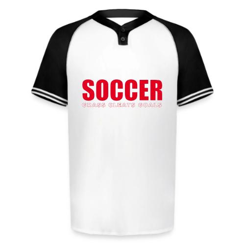 Soccer Grass Cleats Goals Typography Design - Augusta Sportswear Men's Cutter Henley Jersey