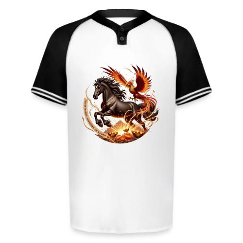Year of the Horse Phoenix T Shirt, Lunar NY Gift - Augusta Sportswear Men's Cutter Henley Jersey