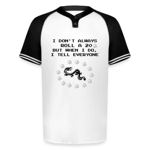 I Don't Always Roll a 20 D&D T-Shirt | Retro 8-Bit - Augusta Sportswear Men's Cutter Henley Jersey