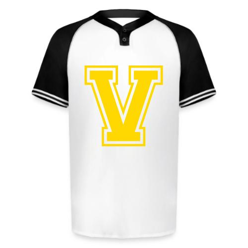 Letter V – Capital Athletic Alphabet Monogram - Augusta Sportswear Men's Cutter Henley Jersey