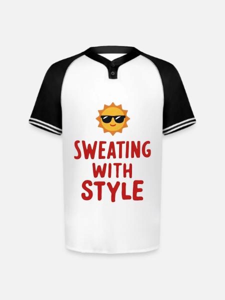 Sweating with Style - Augusta Sportswear Men's Cutter Henley Jersey - white/black