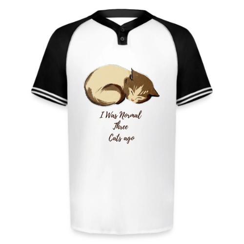 I Was Normal Three Cats Ago Funny Cat T-Shirt - Augusta Sportswear Men's Cutter Henley Jersey