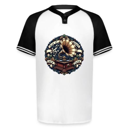 Ornate Phonograph T-Shirt - Augusta Sportswear Men's Cutter Henley Jersey