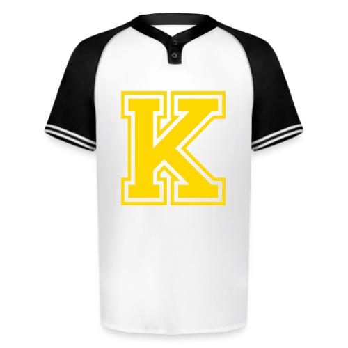 Letter k – Capital Athletic Alphabet Monogram - Augusta Sportswear Men's Cutter Henley Jersey