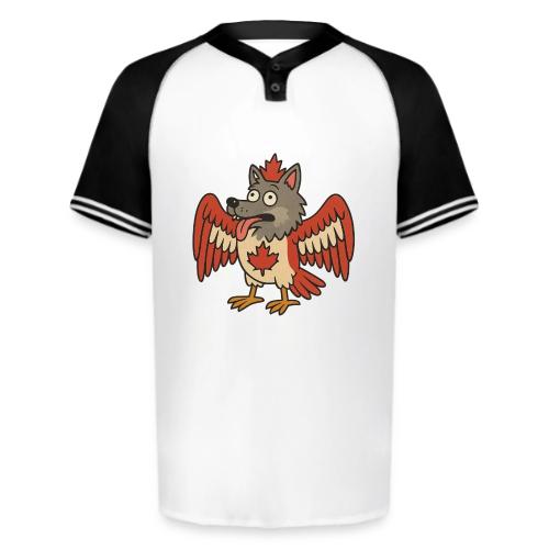 Maple-Mad Wolfbird – Quirky Canadian Creature - Augusta Sportswear Men's Cutter Henley Jersey