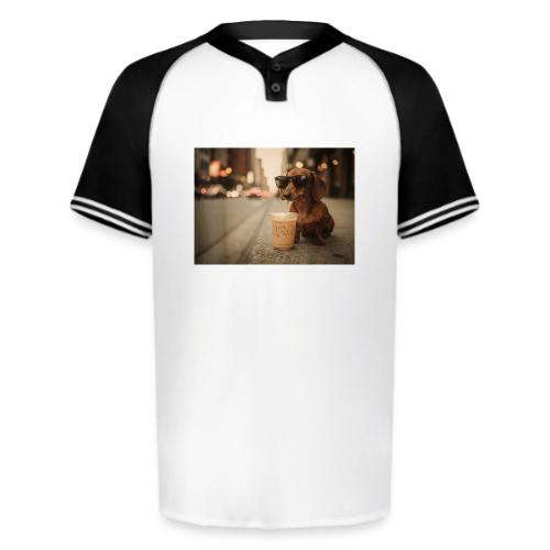 Funny Dachshund Iced Coffee Lover Tee - Augusta Sportswear Men's Cutter Henley Jersey