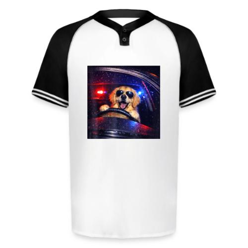 Funny Police Golden Retriever Meme Tee - Augusta Sportswear Men's Cutter Henley Jersey