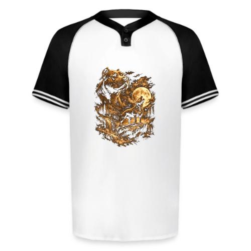 Pit Bull Howling Moon Fantasy Forest Tee - Augusta Sportswear Men's Cutter Henley Jersey