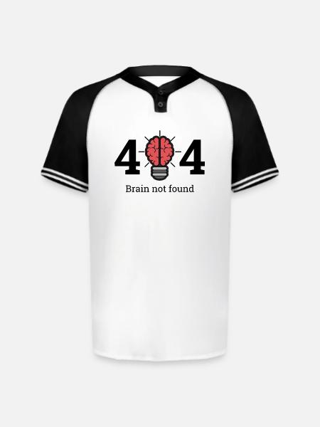 Brain not found - Augusta Sportswear Men's Cutter Henley Jersey - white/black
