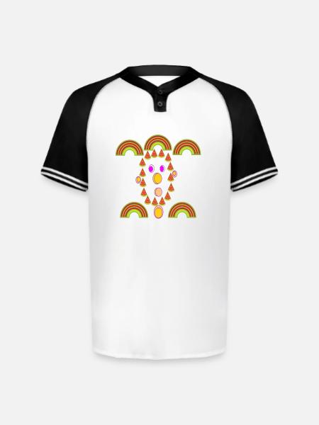 watermelon face - Augusta Sportswear Men's Cutter Henley Jersey - white/black