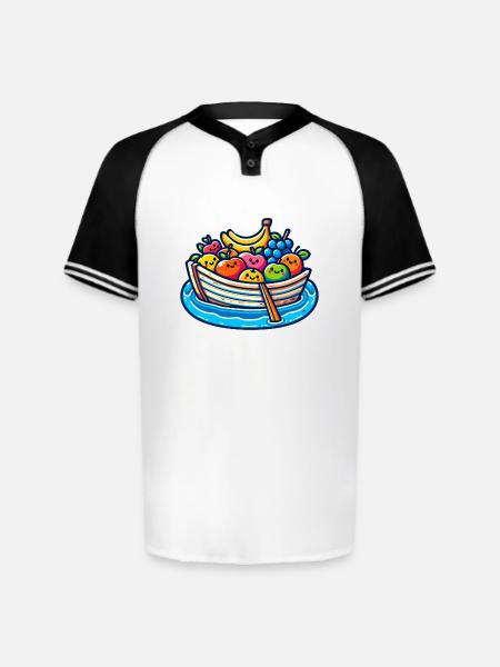 Fruity Boat Adventure - Augusta Sportswear Men's Cutter Henley Jersey - white/black
