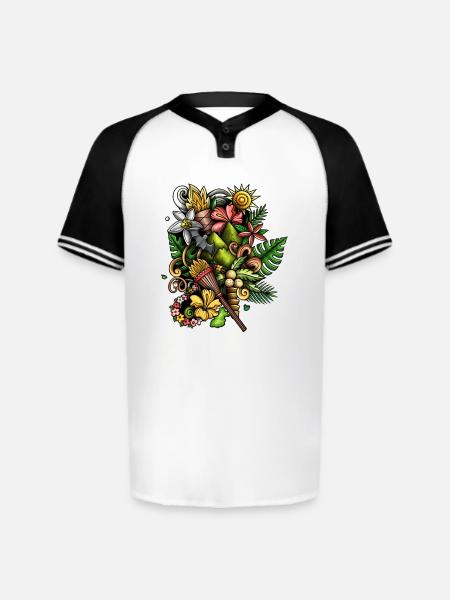 Lunar Dreamcatcher - Augusta Sportswear Men's Cutter Henley Jersey - white/black