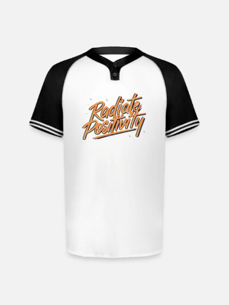 Radiate Positivity - Augusta Sportswear Men's Cutter Henley Jersey - white/black