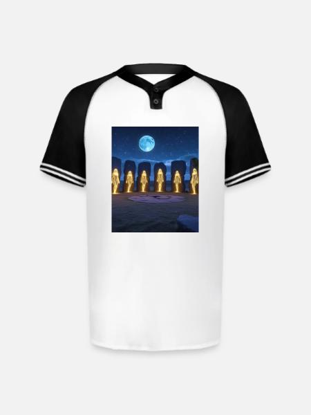 Pleiadians - Augusta Sportswear Men's Cutter Henley Jersey - white/black