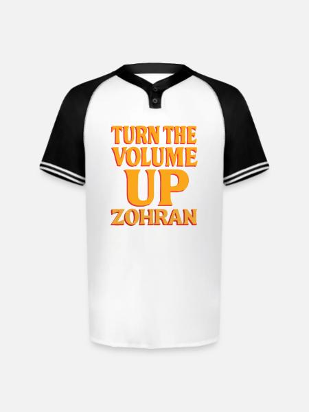 Turn the Volume Up Shirt - Augusta Sportswear Men's Cutter Henley Jersey - white/black
