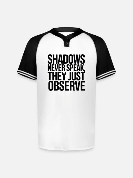 Shadows Never Speak They Observe - Augusta Sportswear Men's Cutter Henley Jersey - white/black