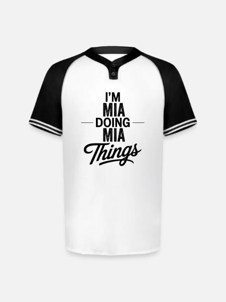 I'm Mia Doing Mia Things - Augusta Sportswear Men's Cutter Henley Jersey - white/black